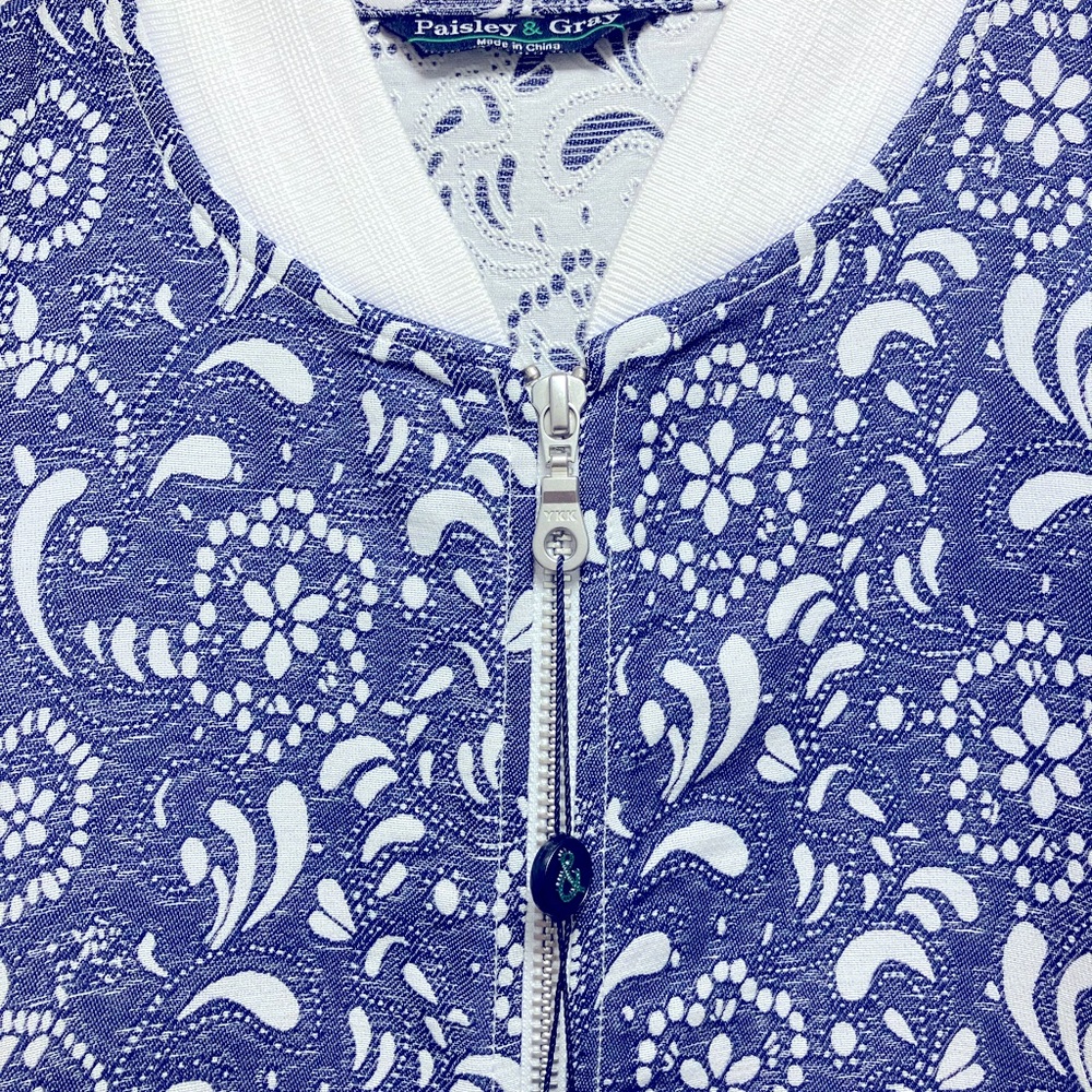 Paisley Gray bomber denim jacket.  New with tags.  Size large.